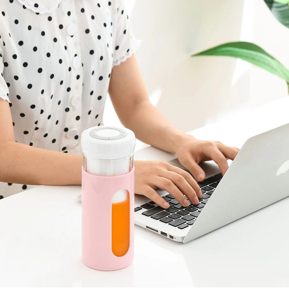 Portable USB Rechargeable Electric Blender - Mini Fruit and Vegetable Juicer for Smoothies and Kitchen Use