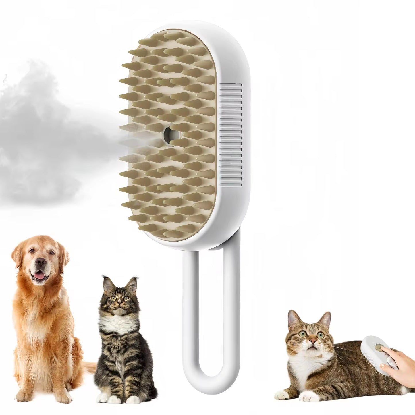 Furmist Trio 3-in-1 Steam-Powered Pet Spa Brush Loved By Cats/Dogs