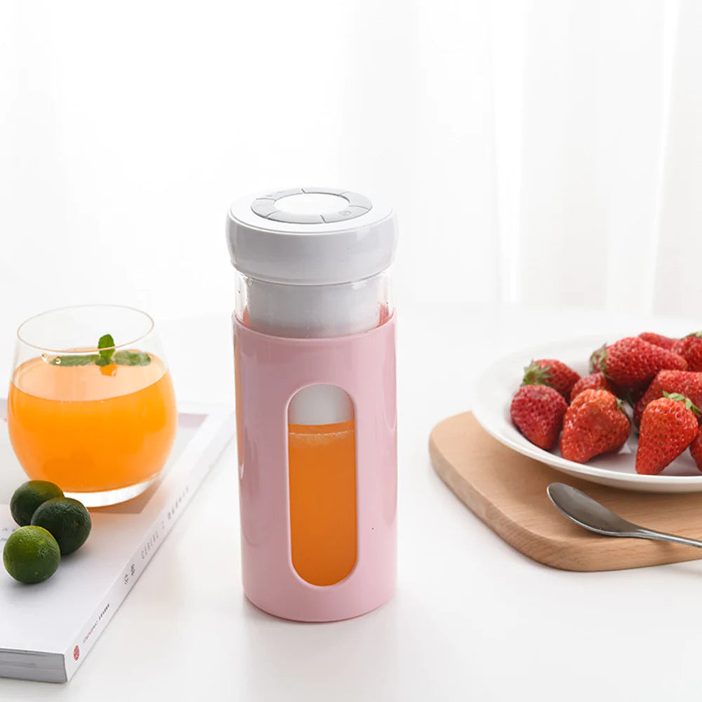 Portable USB Rechargeable Electric Blender - Mini Fruit and Vegetable Juicer for Smoothies and Kitchen Use