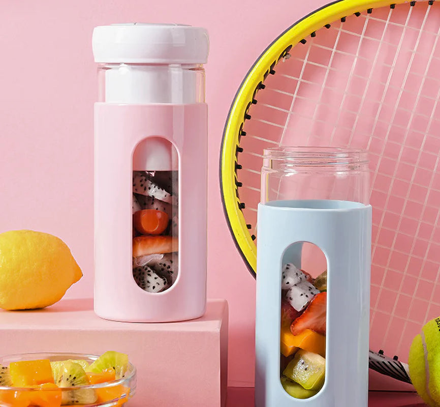 Portable USB Rechargeable Electric Blender - Mini Fruit and Vegetable Juicer for Smoothies and Kitchen Use