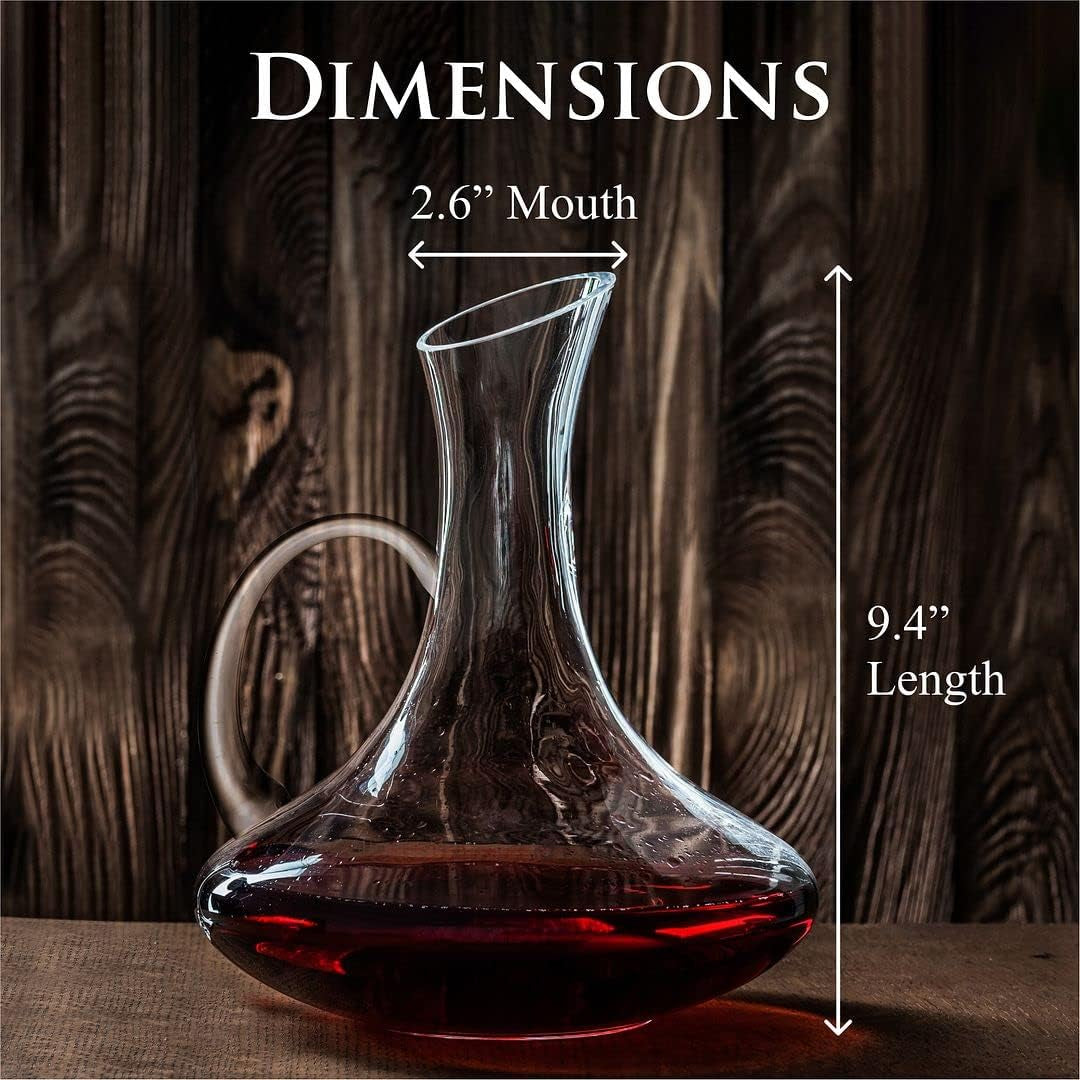 Sophisticated 61-Ounce Wine Decanter Set with Aerator and Stemmed Glasses