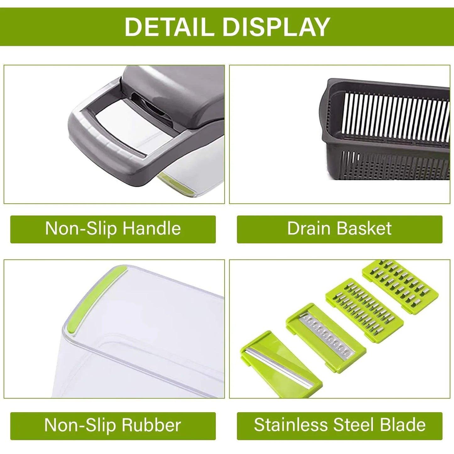 12-in-1 Manual Vegetable Chopper and Slicer for Efficient Food Preparation