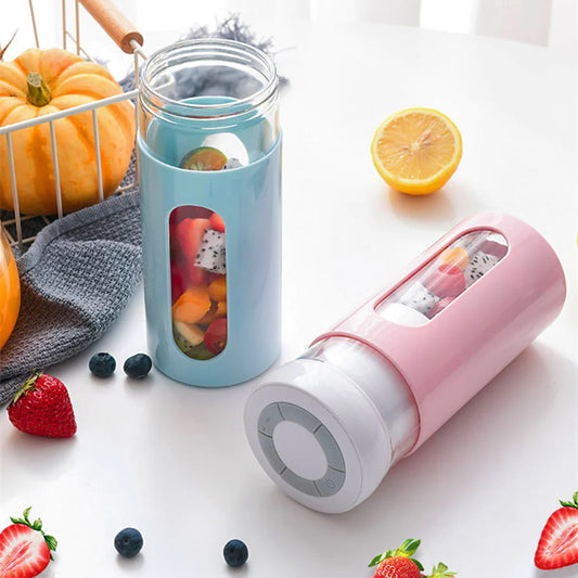 Portable USB Rechargeable Electric Blender - Mini Fruit and Vegetable Juicer for Smoothies and Kitchen Use