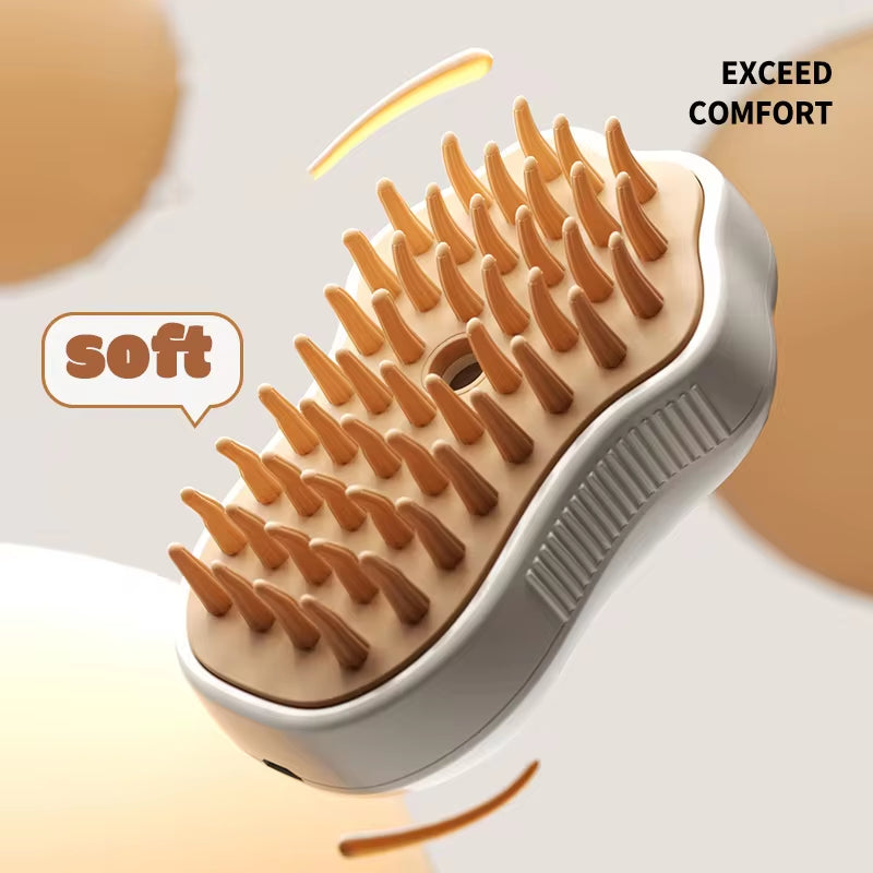 Furmist Trio 3-in-1 Steam-Powered Pet Spa Brush Loved By Cats/Dogs