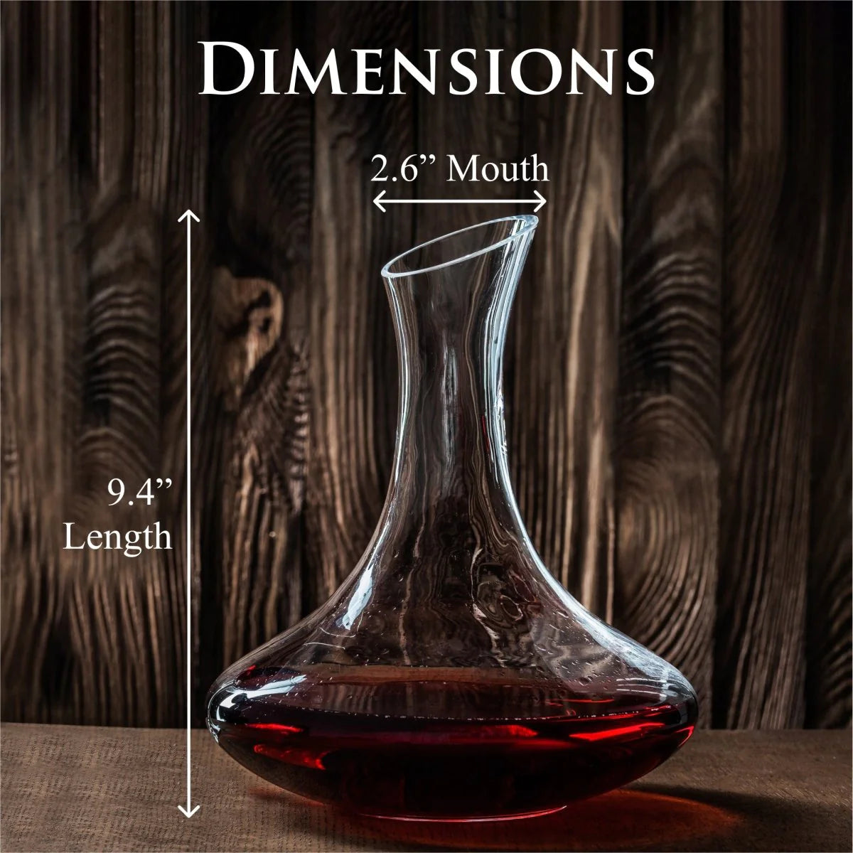 Sophisticated 61-Ounce Wine Decanter Set with Aerator and Stemmed Glasses