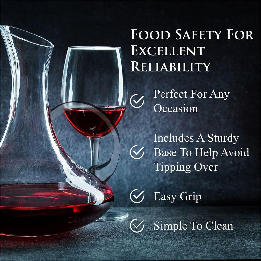 Sophisticated 61-Ounce Wine Decanter Set with Aerator and Stemmed Glasses