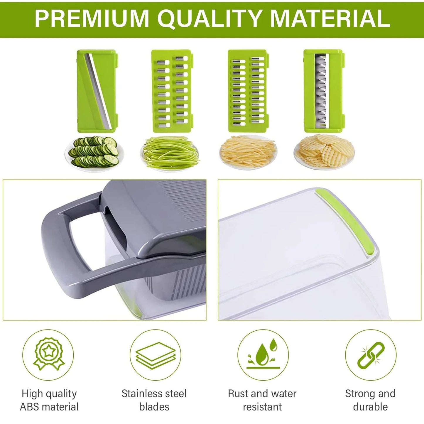 12-in-1 Manual Vegetable Chopper and Slicer for Efficient Food Preparation