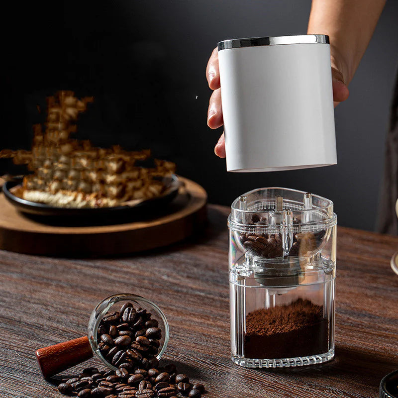 Electric Coffee Grinder - Automatic Portable USB Rechargeable Bean Crusher for Drip Coffee and Kitchen Use