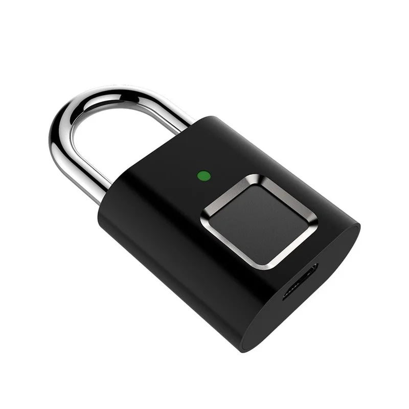 Smart Padlock - 0.1 Second Unlock, Portable Anti-Theft Fingerprint Lock, USB Rechargeable, Ideal for Doors and Drawers