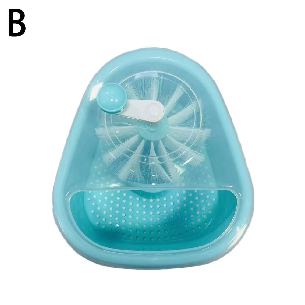 Professional Fruit and Vegetable Washing Machine with Spin Scrubber Brush for Home Kitchen Use