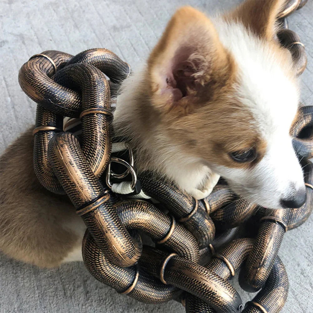 1.5M Novelty Plastic Simulation Chain Dog Leash - Ideal for Pets and Halloween Props