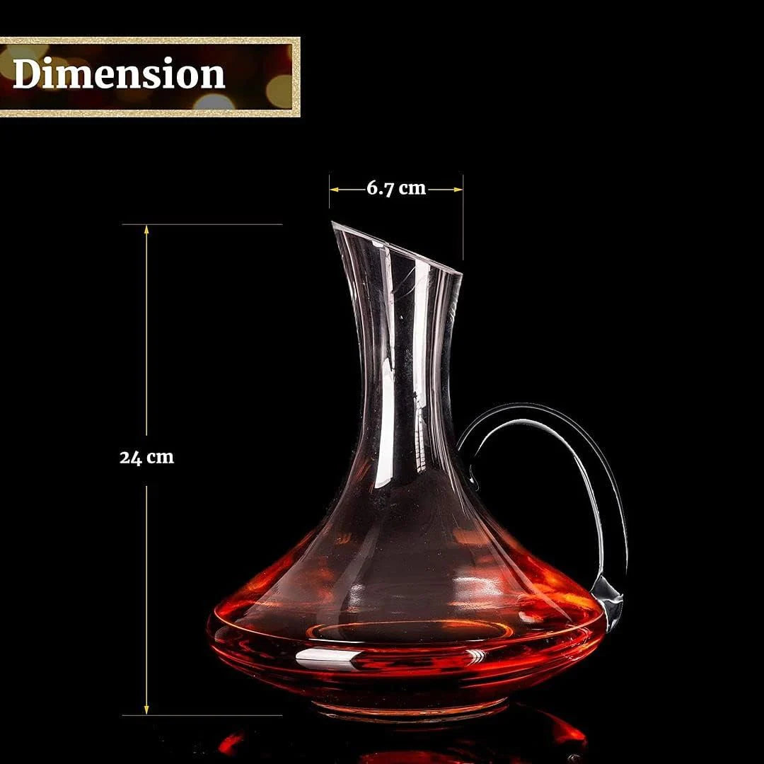 Sophisticated 61-Ounce Wine Decanter Set with Aerator and Stemmed Glasses