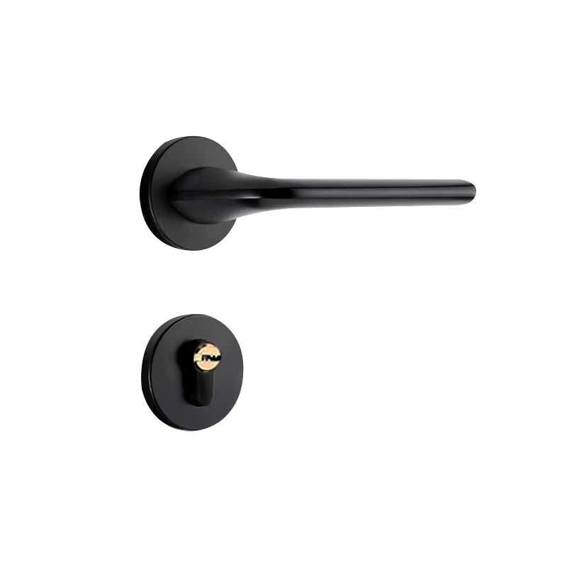 Black Solid Wood Indoor Door Lock - Simple Split Magnetic Suction Lock with Silent Handle Accessory