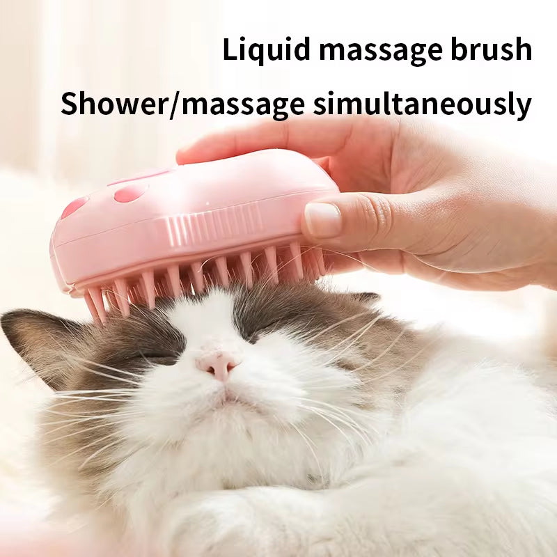 Furmist Trio 3-in-1 Steam-Powered Pet Spa Brush Loved By Cats/Dogs