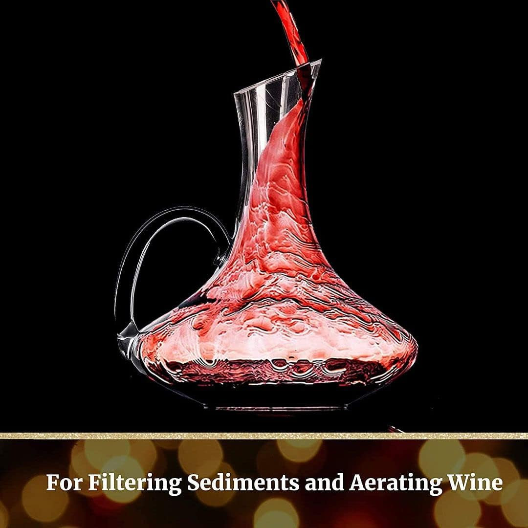 Sophisticated 61-Ounce Wine Decanter Set with Aerator and Stemmed Glasses