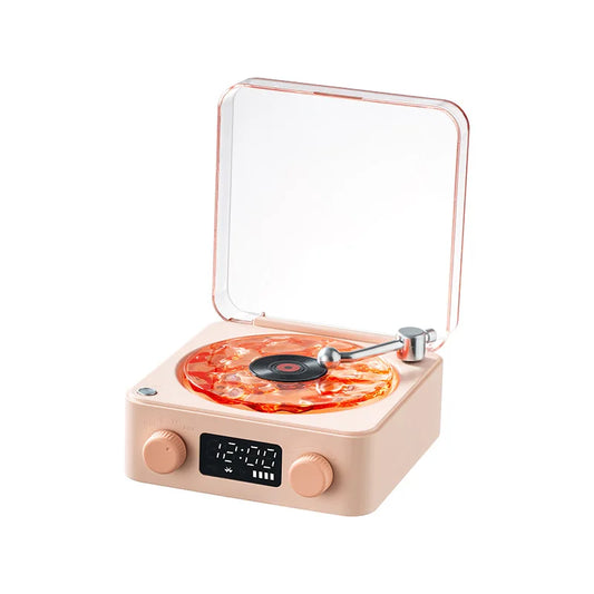 "Portable Mini Retro Bluetooth Speaker with Subwoofer and RGB Light - Vintage Sleep Aid with TF Card Support"