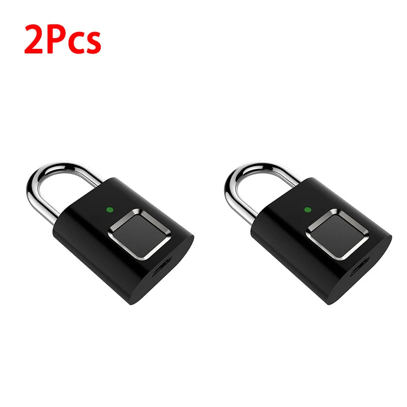 Smart Padlock - 0.1 Second Unlock, Portable Anti-Theft Fingerprint Lock, USB Rechargeable, Ideal for Doors and Drawers