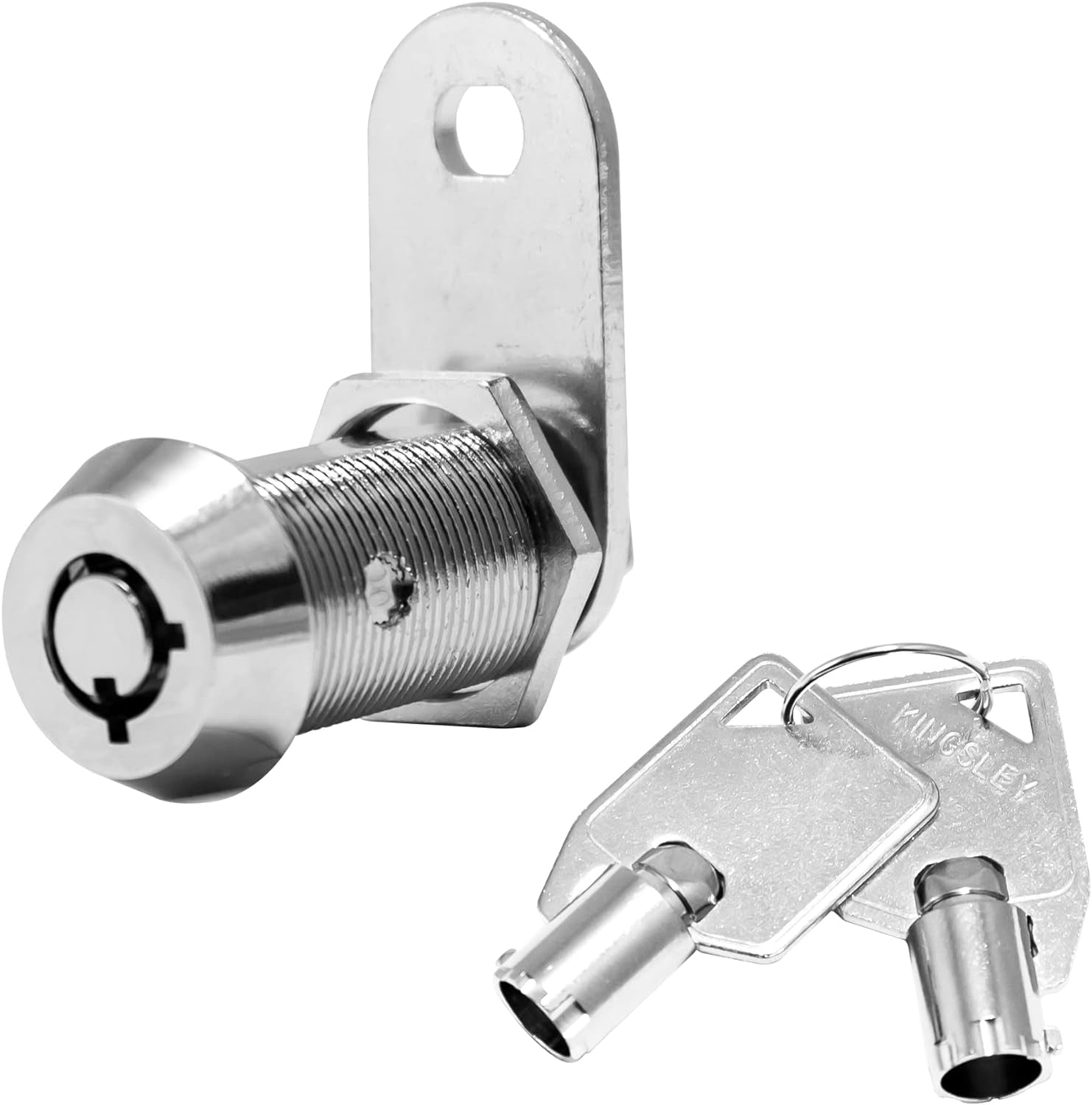 Professional Tubular Cam Lock with 1.5" Cylinder - Chrome Finish, Keyed Alike for RVs, Campers, Cabinets, ATMs, Vending Machines, Tool Boxes, File Cabinets, and Arcade Machines