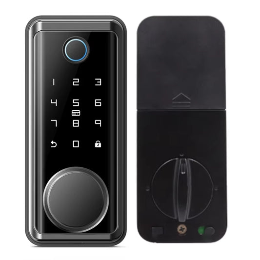 Smart Electronic Door Lock with Fingerprint Access, Deadbolt Security, and Keyless Entry via Tuya and Smartlife App