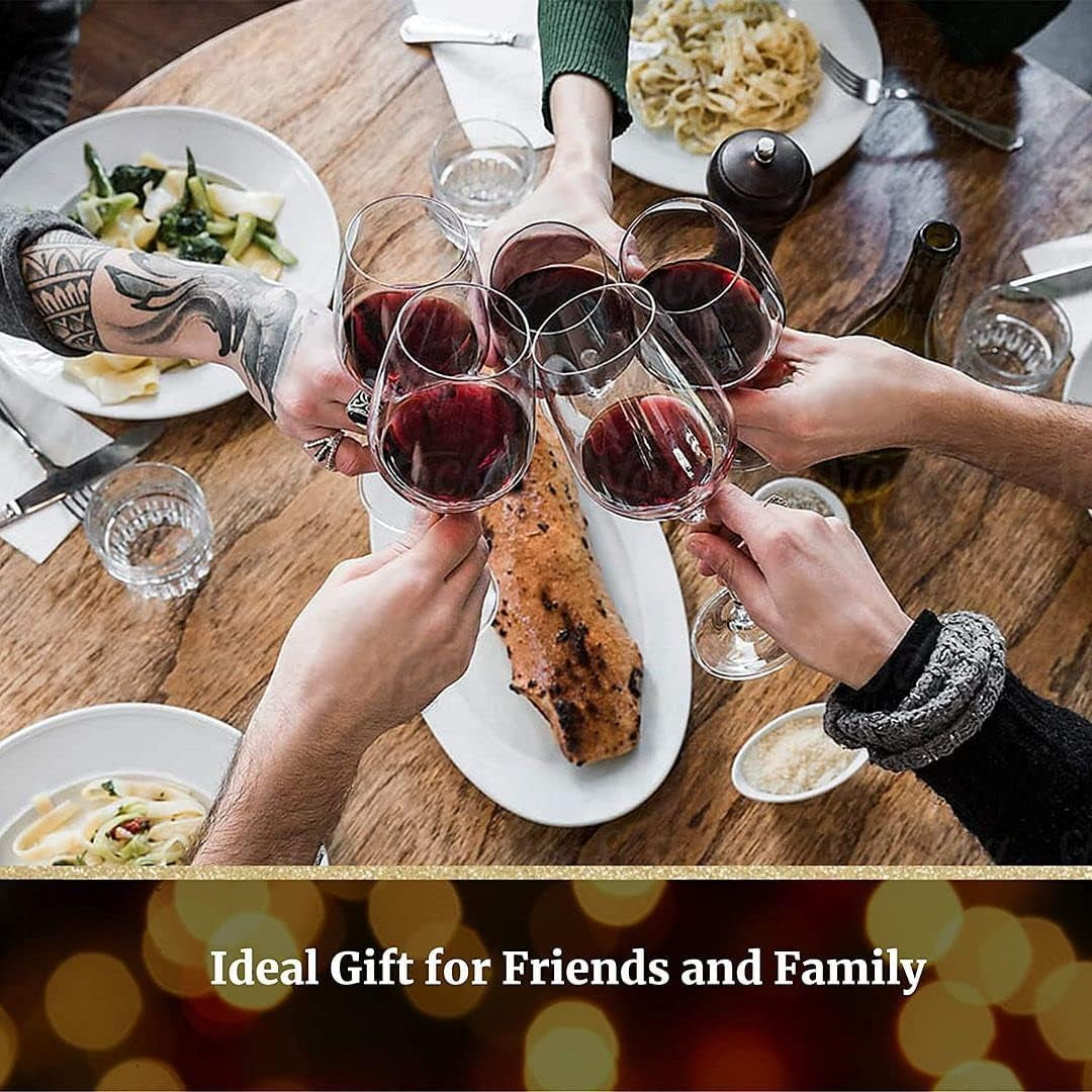 Sophisticated 61-Ounce Wine Decanter Set with Aerator and Stemmed Glasses