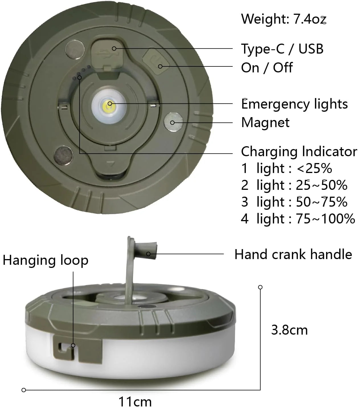 Outdoor Waterproof String Lights - 4-in-1 Solar and USB Rechargeable Portable Lighting for Camping, Yards, and Holiday Decorations