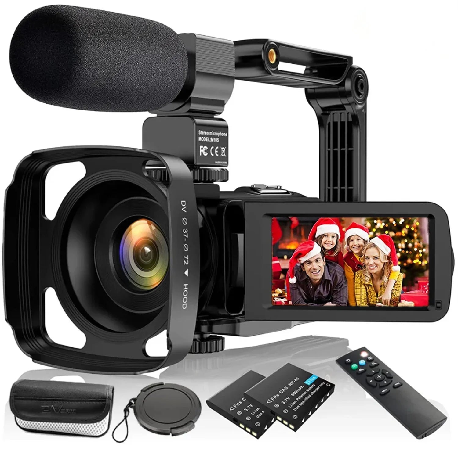 Professional 2.7K Video Camera Camcorder for YouTube Vlogging - Digital Camera with IPS Display, 36MP Resolution, and 16X Digital Zoom