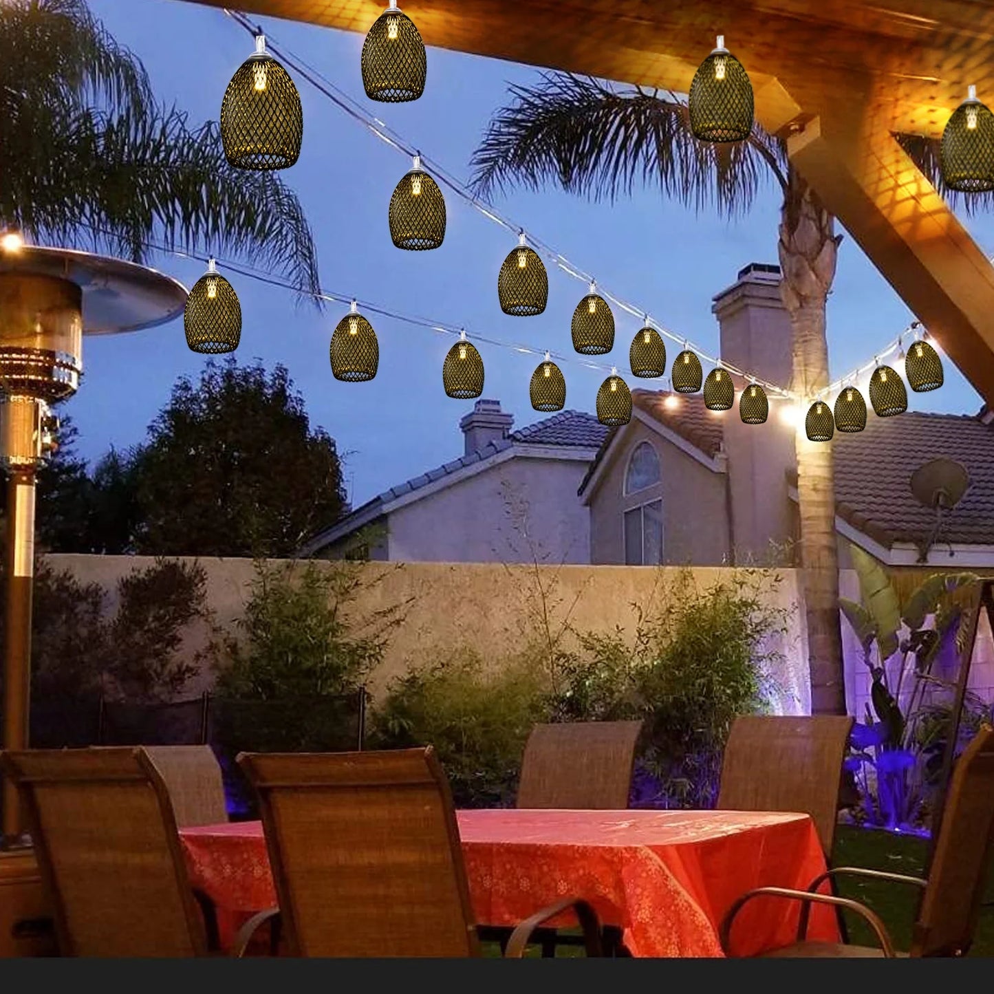 Outdoor Lights  String Lights Weather-Resistant Indoor Outdoor Lantern Lights for Home Garden Party Backyard Decor