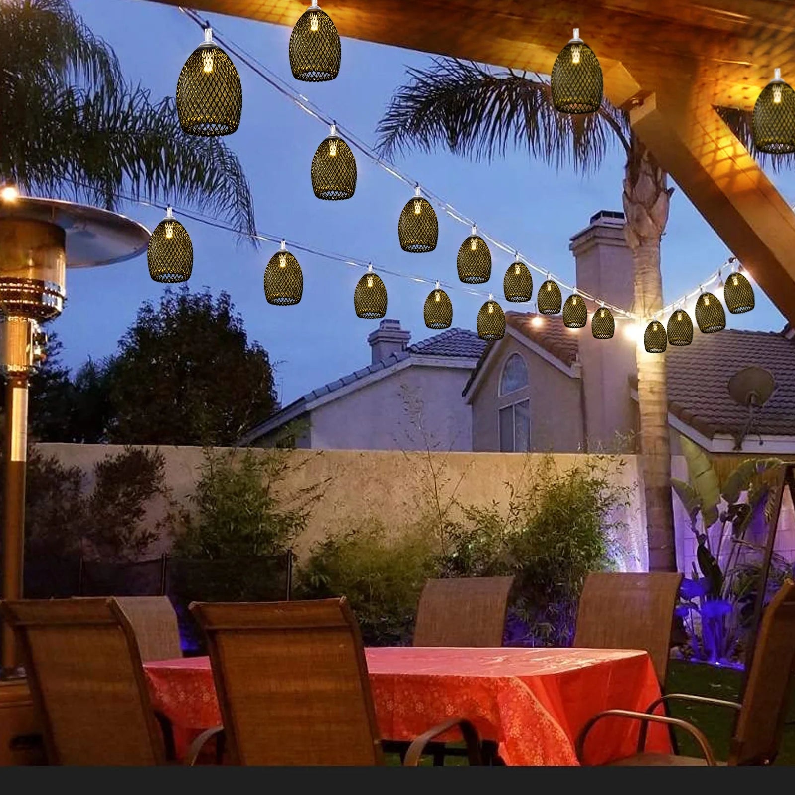 Outdoor Lights  String Lights Weather-Resistant Indoor Outdoor Lantern Lights for Home Garden Party Backyard Decor