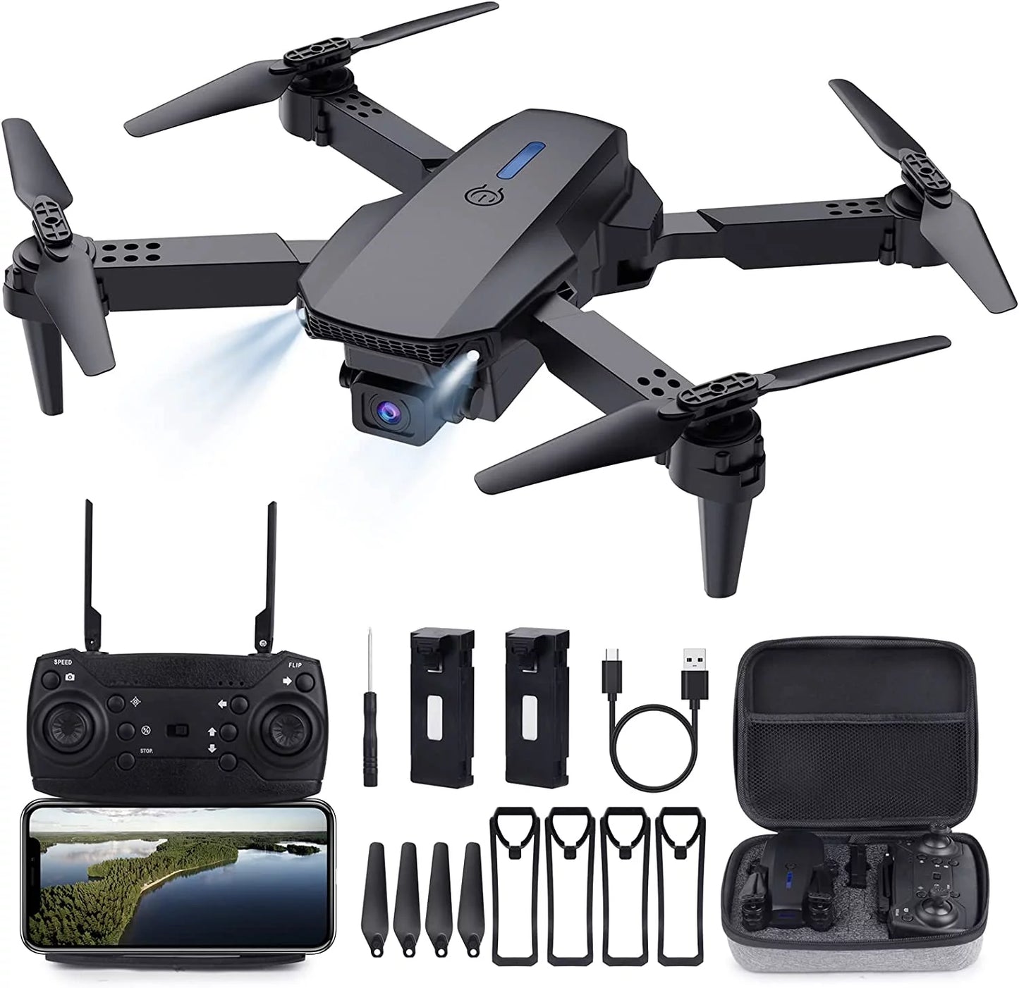 Professional 4K RC Mini Drones with Live Video Camera for Adults and Beginners, Featuring WiFi FPV Support