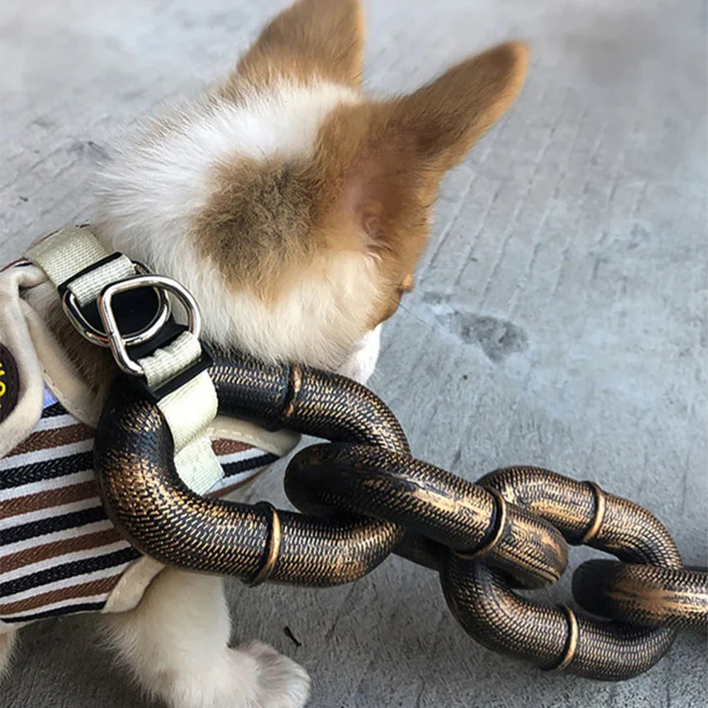 1.5M Novelty Plastic Simulation Chain Dog Leash - Ideal for Pets and Halloween Props