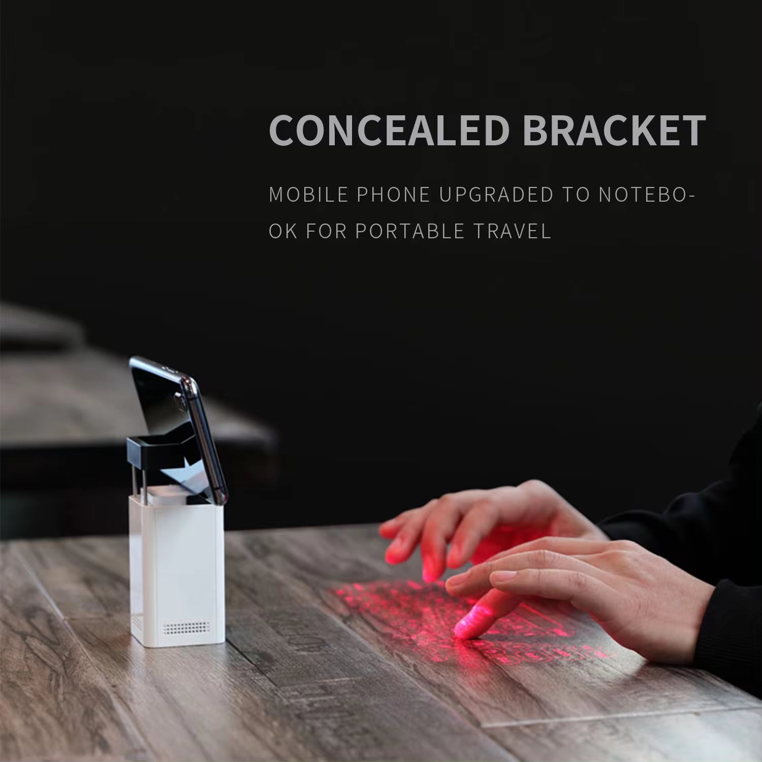 Wireless Mini Laser Projection Keyboard with Bluetooth Connectivity and Mouse Functionality for Laptops and Smartphones
